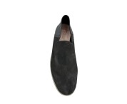 Moccasin "King" suede calf leather black