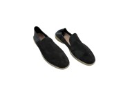 Moccasin "King" suede calf leather black