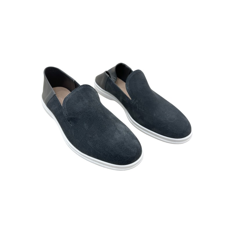 Moccasin "Palm" suede calf leather grey